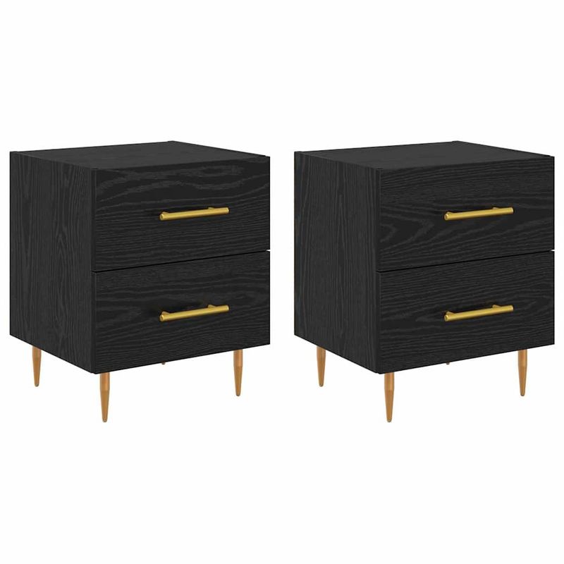 Casa si Gradina - Mobilier - Comode si corpuri - Noptiere - Noptiera cu sertar 2 pcs Stejar Negru 40 x 35 x 47,5 cm - Infinity.ro