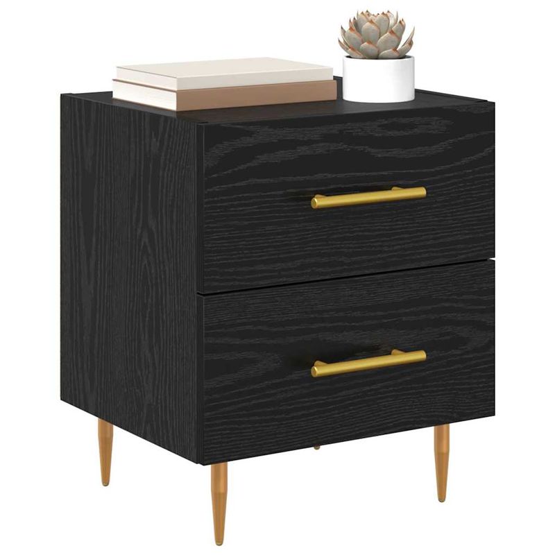 Casa si Gradina - Mobilier - Comode si corpuri - Noptiere - Noptiera cu sertar 2 pcs Stejar Negru 40 x 35 x 47,5 cm - Infinity.ro
