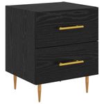Casa si Gradina - Mobilier - Comode si corpuri - Noptiere - Noptiera cu sertar 2 pcs Stejar Negru 40 x 35 x 47,5 cm - Infinity.ro