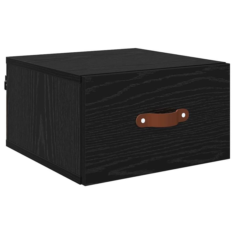 Casa si Gradina - Mobilier - Comode si corpuri - Noptiere - Noptiera suspendata Stejar Negru 35 x 35 x 20 cm Lemn compozit - Infinity.ro