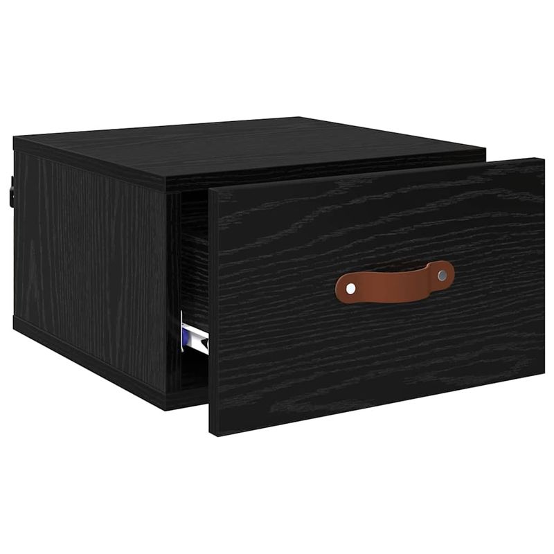 Casa si Gradina - Mobilier - Comode si corpuri - Noptiere - Noptiera suspendata Stejar Negru 35 x 35 x 20 cm Lemn compozit - Infinity.ro