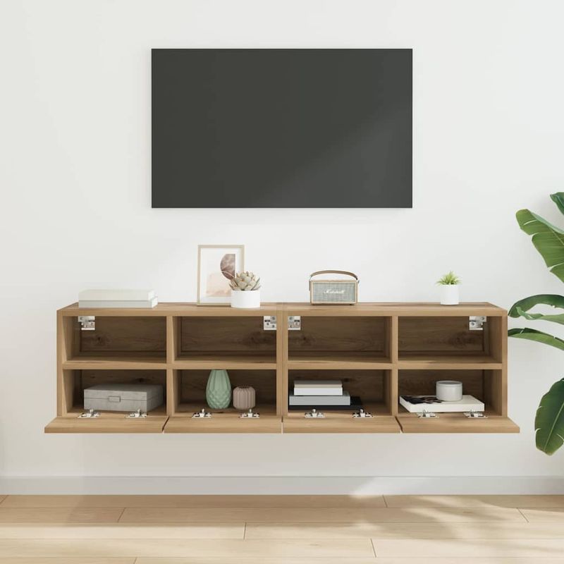 Casa si Gradina - Mobilier - Comode si corpuri - Comode - Dulapuri pentru TV 2 pcs Stejar Artizanal 60 x 30 x 30 cm - Infinity.ro