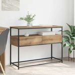 Casa si Gradina - Mobilier - Comode si corpuri - Console - Masa de consola cu sertar Stejar Artizanal 100 x 40 x 75 cm - Infinity.ro