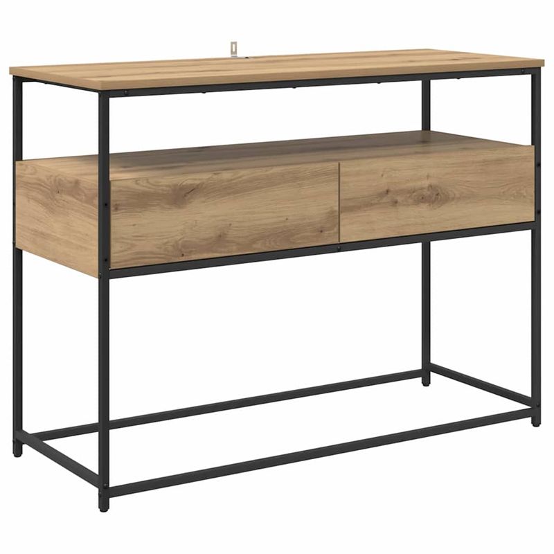 Casa si Gradina - Mobilier - Comode si corpuri - Console - Masa de consola cu sertar Stejar Artizanal 100 x 40 x 75 cm - Infinity.ro