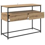 Casa si Gradina - Mobilier - Comode si corpuri - Console - Masa de consola cu sertar Stejar Artizanal 100 x 40 x 75 cm - Infinity.ro