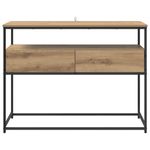 Casa si Gradina - Mobilier - Comode si corpuri - Console - Masa de consola cu sertar Stejar Artizanal 100 x 40 x 75 cm - Infinity.ro