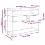 Casa si Gradina - Mobilier - Comode si corpuri - Console - Masa de consola cu sertar Stejar Artizanal 100 x 40 x 75 cm - Infinity.ro