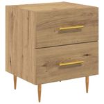 Casa si Gradina - Mobilier - Comode si corpuri - Noptiere - Noptiera 2 pcs Stejar Artizanal 40 x 35 x 47,5 cm - Infinity.ro