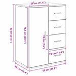 Casa si Gradina - Mobilier - Comode si corpuri - Comode - Bufet cu sertar Stejar Artizanal 59 x 39 x 80 cm Lemn compozit - Infinity.ro