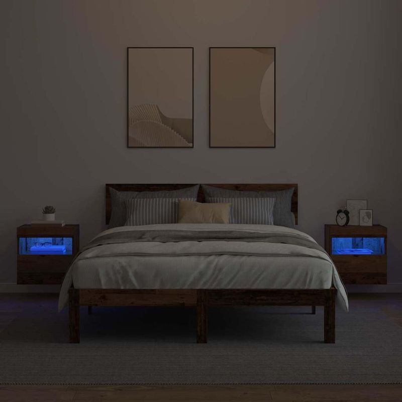 Casa si Gradina - Mobilier - Comode si corpuri - Comode - Dulapuri pentru TV Pe perete 2 pcs Lemn Vechi 40 x 30 x 40 cm - Infinity.ro