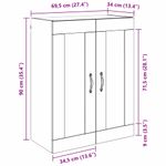 Casa si Gradina - Mobilier - Comode si corpuri - Comode - Dulap montat pe perete Lemn Vechi 69,5 x 34 x 90 cm - Infinity.ro