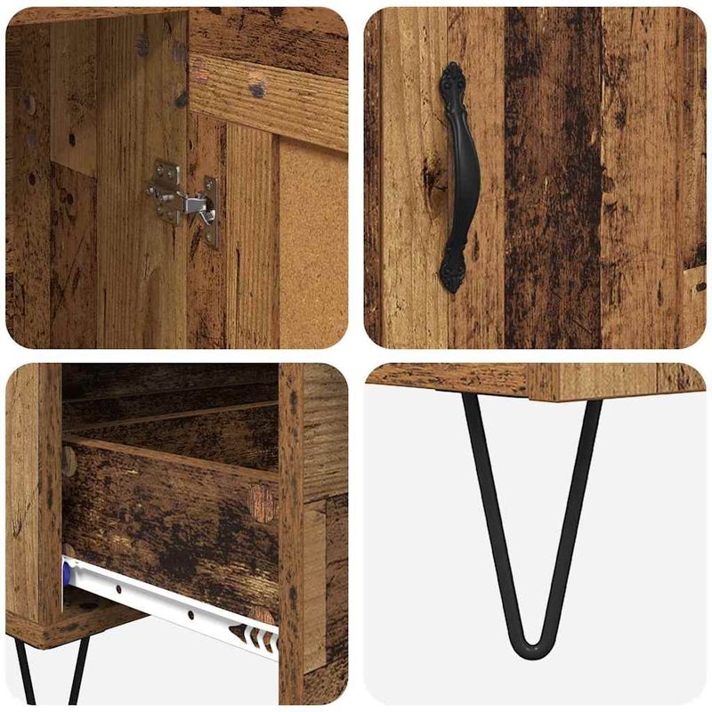 Casa si Gradina - Mobilier - Comode si corpuri - Corpuri bucatarie - Bufet cu sertar Lemn Vechi 69,5 x 31 x 115 cm Lemn compozit - Infinity.ro
