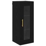 Casa si Gradina - Mobilier - Comode si corpuri - Comode - Dulap montat pe perete Stejar Negru 34,5 x 34 x 90 cm - Infinity.ro