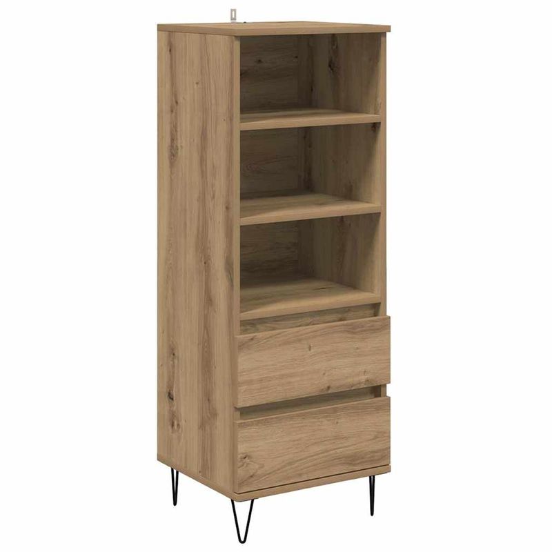 Casa si Gradina - Mobilier - Comode si corpuri - Comode - Bufet cu sertar Stejar Artizanal 40 x 36 x 110 cm Lemn compozit - Infinity.ro