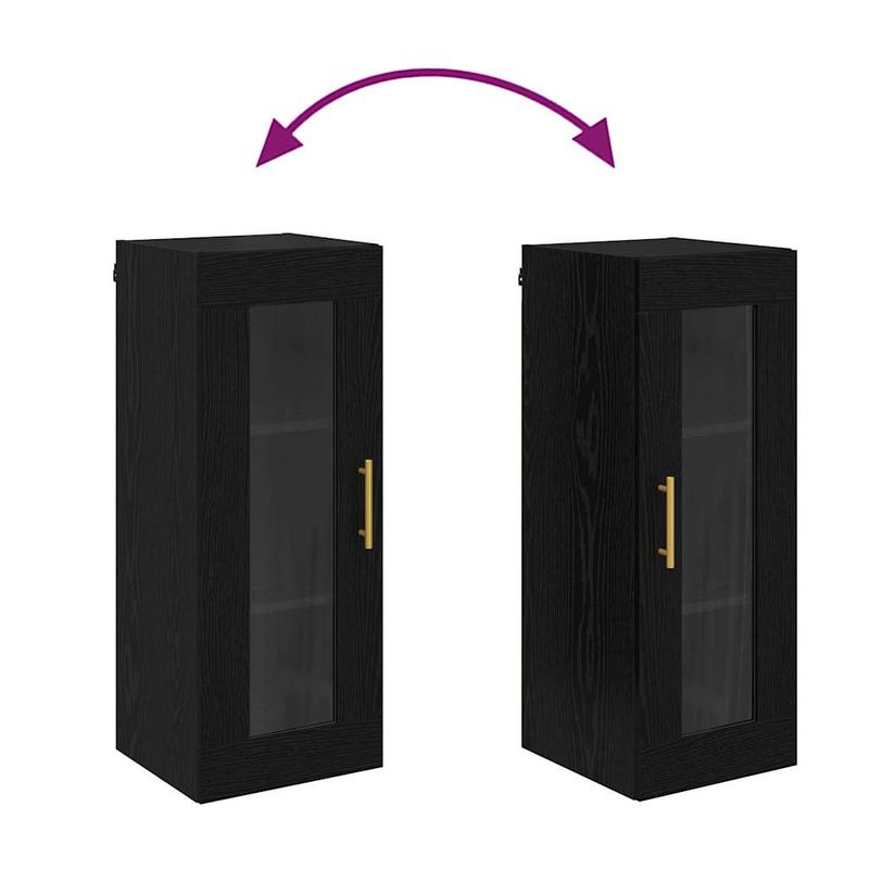 Casa si Gradina - Mobilier - Comode si corpuri - Comode - Dulap montat pe perete Stejar Negru 34,5 x 34 x 90 cm - Infinity.ro