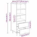 Casa si Gradina - Mobilier - Comode si corpuri - Comode - Bufet cu sertar Stejar Artizanal 40 x 36 x 110 cm Lemn compozit - Infinity.ro