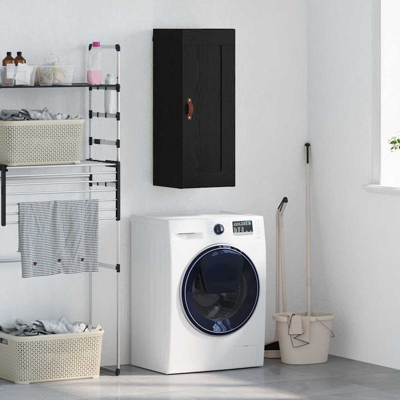 Casa si Gradina - Mobilier - Comode si corpuri - Comode - Dulap montat pe perete Stejar Negru 34,5 x 34 x 90 cm - Infinity.ro