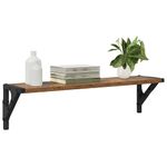 Casa si Gradina - Mobilier - Biblioteci si rafturi - Rafturi - Semele de perete cu raft 2 pcs Lemn Vechi 60 x 15 x 15,5 cm - Infinity.ro