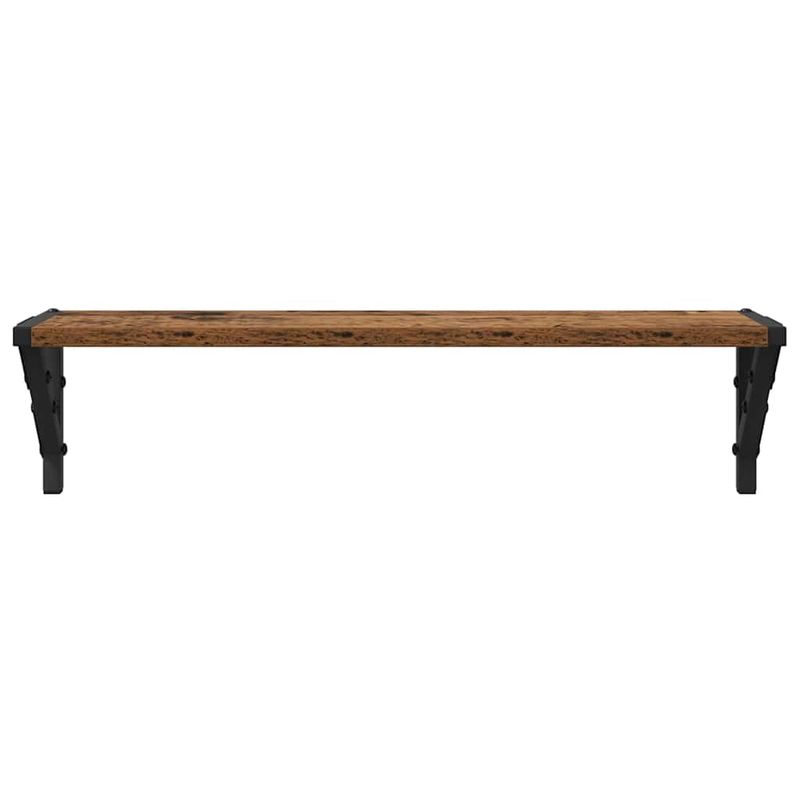 Casa si Gradina - Mobilier - Biblioteci si rafturi - Rafturi - Semele de perete cu raft 2 pcs Lemn Vechi 60 x 15 x 15,5 cm - Infinity.ro