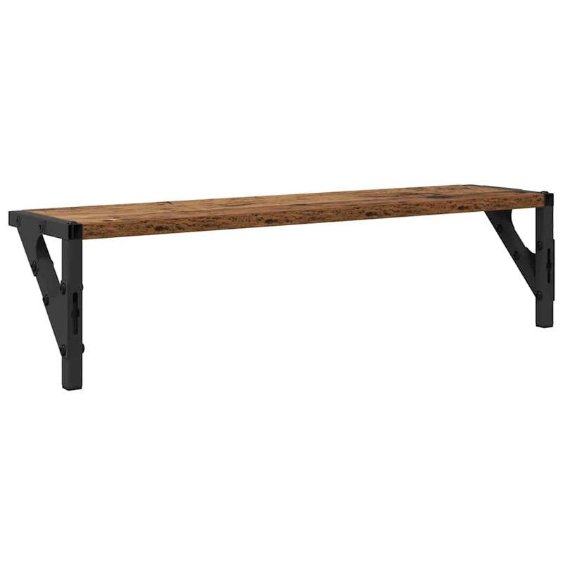 Casa si Gradina - Mobilier - Biblioteci si rafturi - Rafturi - Semele de perete cu raft 2 pcs Lemn Vechi 60 x 15 x 15,5 cm - Infinity.ro