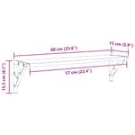 Casa si Gradina - Mobilier - Biblioteci si rafturi - Rafturi - Semele de perete cu raft 2 pcs Lemn Vechi 60 x 15 x 15,5 cm - Infinity.ro