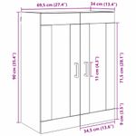 Casa si Gradina - Mobilier - Comode si corpuri - Comode - Dulap montat pe perete Lemn Vechi 69,5 x 34 x 90 cm - Infinity.ro