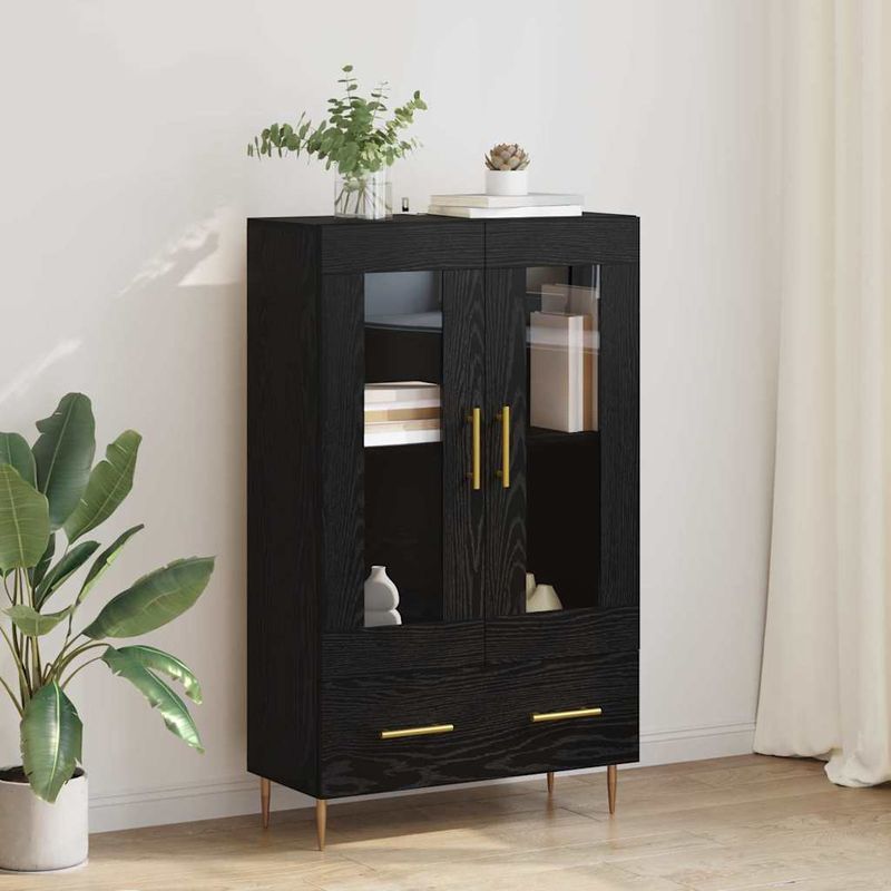 Casa si Gradina - Mobilier - Comode si corpuri - Corpuri bucatarie - Bufet cu sertar Stejar Negru 69,5 x 31 x 115 cm - Infinity.ro
