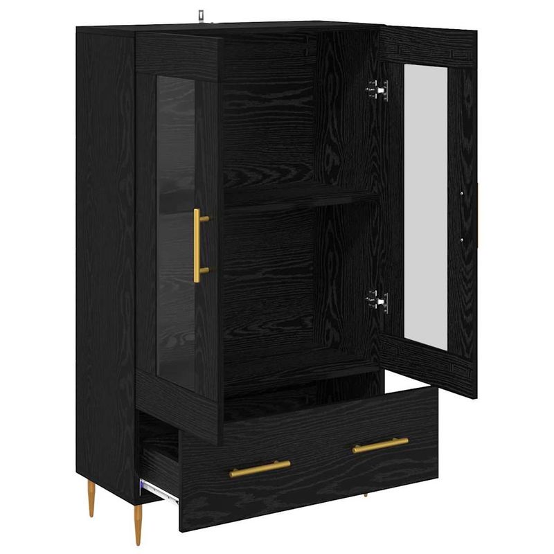 Casa si Gradina - Mobilier - Comode si corpuri - Corpuri bucatarie - Bufet cu sertar Stejar Negru 69,5 x 31 x 115 cm - Infinity.ro