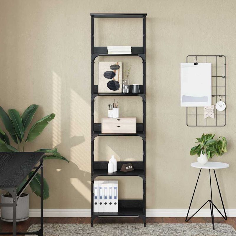 Casa si Gradina - Mobilier - Biblioteci si rafturi - Biblioteci - Raft pentru carti Stejar Negru 50 x 33 x 188,5 cm Lemn compozit - Infinity.ro