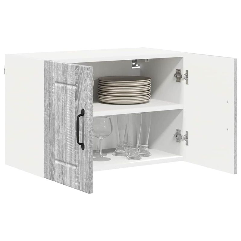 Casa si Gradina - Mobilier - Comode si corpuri - Corpuri bucatarie - Dulapuri de perete pentru bucatarie cu raft 2 pcs Gri Sonoma - Infinity.ro