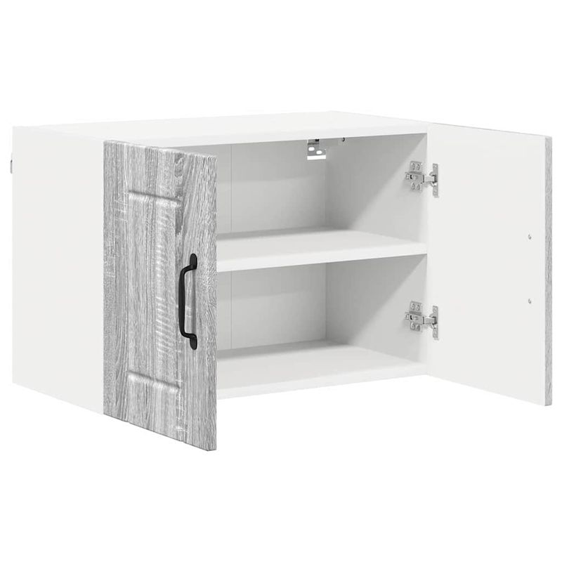 Casa si Gradina - Mobilier - Comode si corpuri - Corpuri bucatarie - Dulapuri de perete pentru bucatarie cu raft 2 pcs Gri Sonoma - Infinity.ro