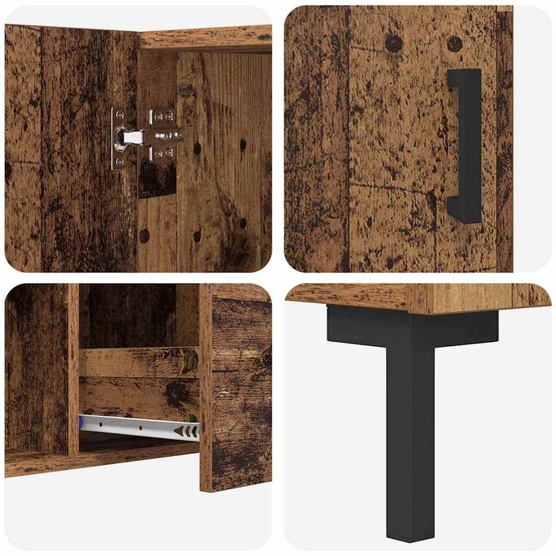 Casa si Gradina - Mobilier - Comode si corpuri - Comode - Bufet cu sertar Lemn Vechi 100 x 36 x 60 cm Lemn compozit - Infinity.ro