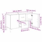 Casa si Gradina - Mobilier - Comode si corpuri - Comode - Bufet cu sertar Lemn Vechi 100 x 36 x 60 cm Lemn compozit - Infinity.ro