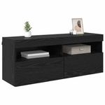 Casa si Gradina - Mobilier - Comode si corpuri - Comode - Dulap TV de perete Stejar Negru 100 x 30 x 40 cm Lemn compozit - Infinity.ro