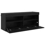 Casa si Gradina - Mobilier - Comode si corpuri - Comode - Dulap TV de perete Stejar Negru 100 x 30 x 40 cm Lemn compozit - Infinity.ro