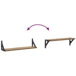 Casa si Gradina - Mobilier - Biblioteci si rafturi - Rafturi - Semele de perete 2 pcs Stejar Artizanal 60 x 15 x 15,5 cm - Infinity.ro