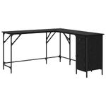 Casa si Gradina - Mobilier - Mese si birouri - Birouri - Birou Stejar Negru 141 x 141 x 75 cm Lemn compozit - Infinity.ro