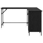 Casa si Gradina - Mobilier - Mese si birouri - Birouri - Birou Stejar Negru 141 x 141 x 75 cm Lemn compozit - Infinity.ro