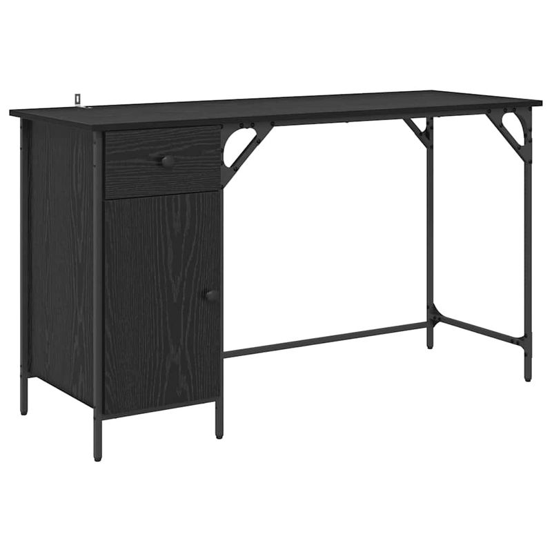 Casa si Gradina - Mobilier - Mese si birouri - Birouri - Birou de calculator Stejar Negru 131 x 48 x 75 cm Lemn compozit - Infinity.ro