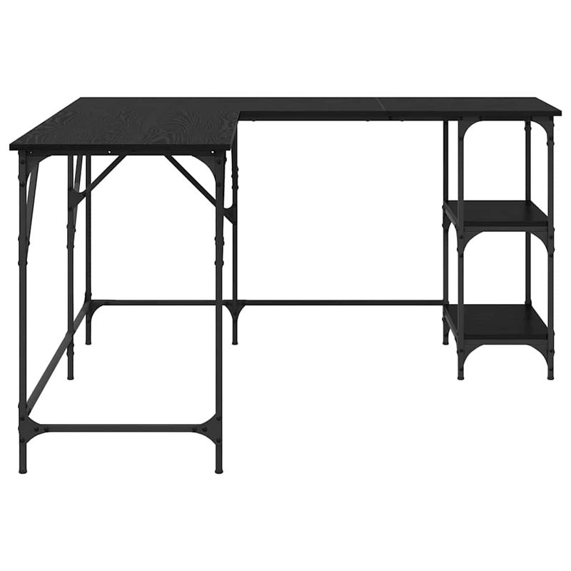 Casa si Gradina - Mobilier - Mese si birouri - Birouri - Birou Stejar Negru 139 x 139 x 75 cm Lemn compozit - Infinity.ro