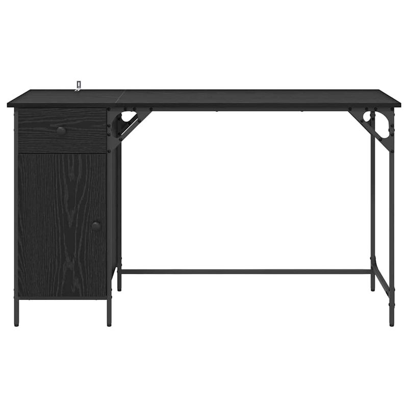 Casa si Gradina - Mobilier - Mese si birouri - Birouri - Birou de calculator Stejar Negru 131 x 48 x 75 cm Lemn compozit - Infinity.ro