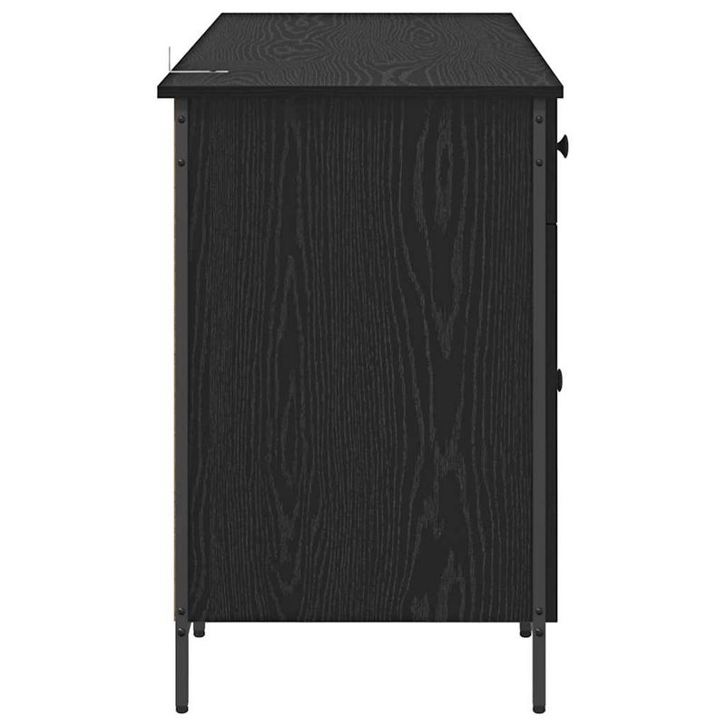 Casa si Gradina - Mobilier - Mese si birouri - Birouri - Birou de calculator Stejar Negru 131 x 48 x 75 cm Lemn compozit - Infinity.ro