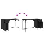 Casa si Gradina - Mobilier - Mese si birouri - Birouri - Birou de calculator Stejar Negru 131 x 48 x 75 cm Lemn compozit - Infinity.ro