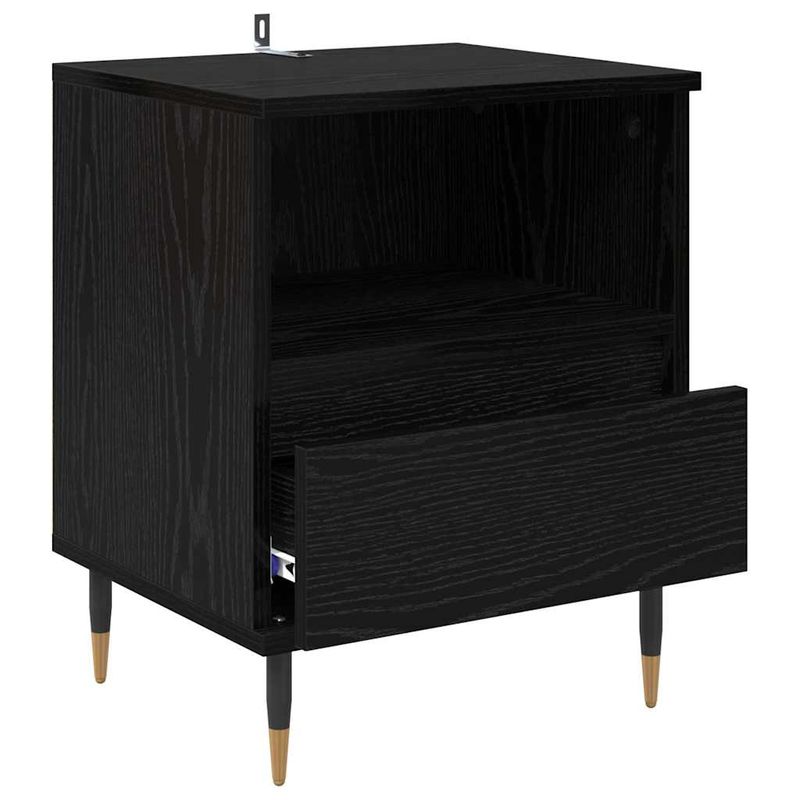 Casa si Gradina - Mobilier - Comode si corpuri - Noptiere - Noptiera Stejar Negru 40 x 35 x 50 cm Lemn compozit - Infinity.ro