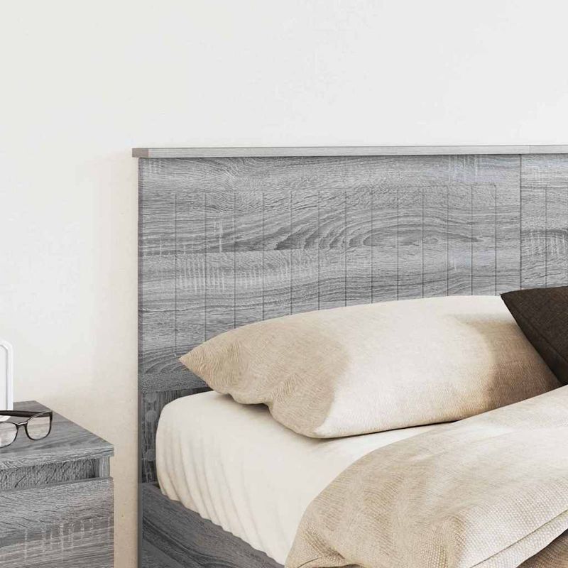 Casa si Gradina - Mobilier - Paturi si accesorii - Accesorii paturi - Tablie de pat cu aripioare gri 83x16x78/88 cm piele ecologica - Infinity.ro