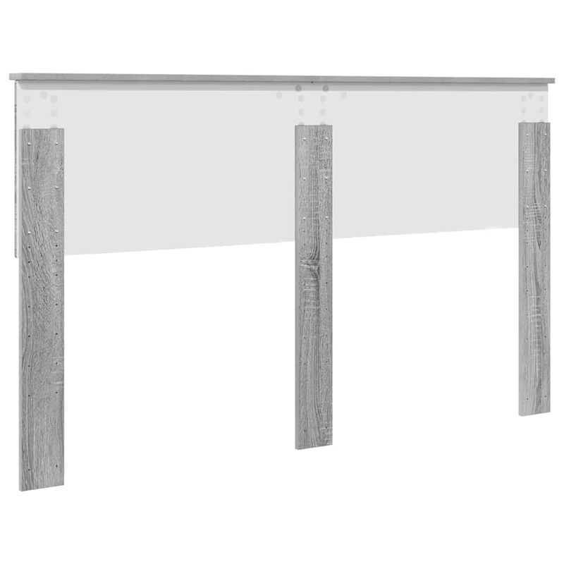 Casa si Gradina - Mobilier - Paturi si accesorii - Accesorii paturi - Tablie de pat cu aripioare gri 83x16x78/88 cm piele ecologica - Infinity.ro