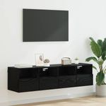 Casa si Gradina - Mobilier - Comode si corpuri - Comode - Dulapuri pentru TV Pe perete 2 pcs Stejar Negru 60 x 30 x 30 cm - Infinity.ro