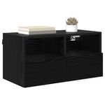 Casa si Gradina - Mobilier - Comode si corpuri - Comode - Dulapuri pentru TV Pe perete 2 pcs Stejar Negru 60 x 30 x 30 cm - Infinity.ro