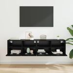 Casa si Gradina - Mobilier - Comode si corpuri - Comode - Dulapuri pentru TV Pe perete 2 pcs Stejar Negru 60 x 30 x 30 cm - Infinity.ro