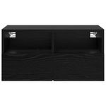 Casa si Gradina - Mobilier - Comode si corpuri - Comode - Dulapuri pentru TV Pe perete 2 pcs Stejar Negru 60 x 30 x 30 cm - Infinity.ro